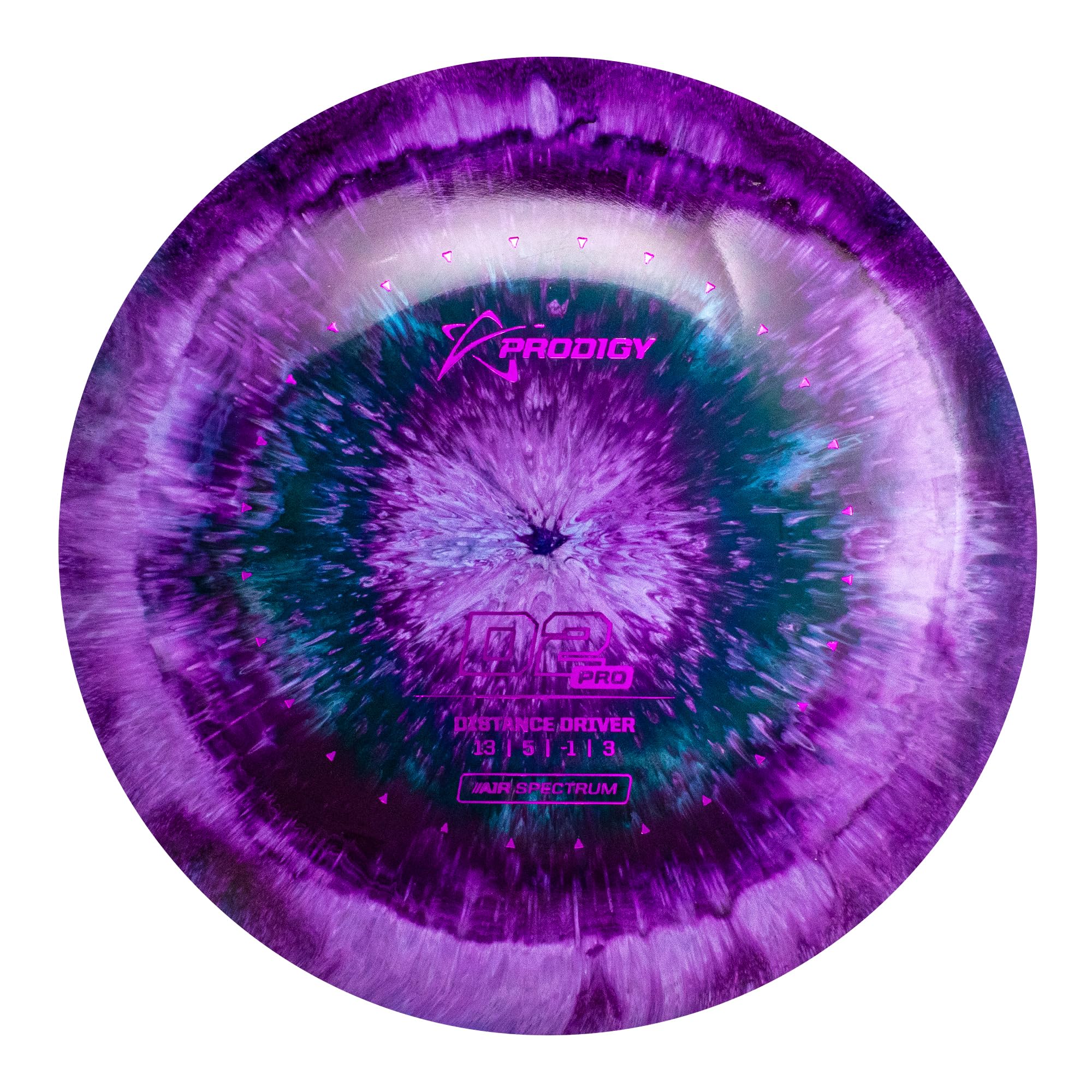 Prodigy Disc AIR Spectrum D2 Pro | Maximum Distance Disc Golf Driver | Overstable in All Conditions | New Swirly Lightweight Plastic | Comparable Flight to Innova Destroyer | Colors May Vary