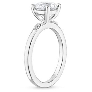 10K Solid White Gold Handmade Engagement Ring 3.0 CT Pear Cut Moissanite Diamond Solitaire Wedding/Bridal Ring Set for Womens/Her Propose Rings (8)