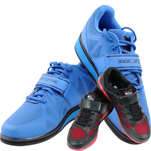 Nordic Lifting Shoes Megin Size 12 - Blue Bundle with Shoes Venja Size 9 - Black Red