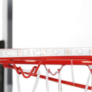 HomSof Portable Basketball Hoop Basketball System 6.6-10ft Height Adjustment for Youth Adults LED Basketball Hoop Lights,Colorful Lights,Waterproof,Super Bright，6.6Ft-10Ft