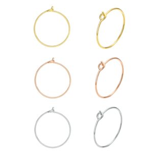 vojo 3 pairs g23 titanium thin hoop earrings for women hypoallergenic 20g lobe earrings set (20g 18mm, 1 pair silver & 1 pair gold & 1 pair rose gold)