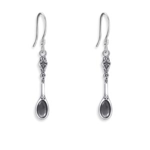 YAFEINI Spoon Earrings Sterling Silver Spoon Dangle Drop Earrings Spoon Jewelry for Women Gifts