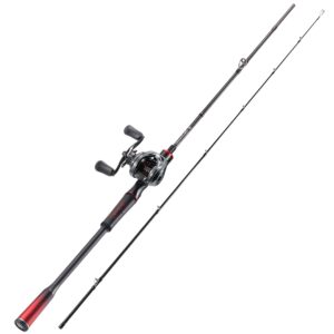 Sougayilang Fishing Rods, Spinning Rods and Casting Fishing Rods, with Full Carbon Fiber Handle, 24T Carbon Fiber 2PCS Fishing Pole for Long Casting Bass, Trout, Panfish（Cast-7'）