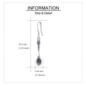 YAFEINI Spoon Earrings Sterling Silver Spoon Dangle Drop Earrings Spoon Jewelry for Women Gifts