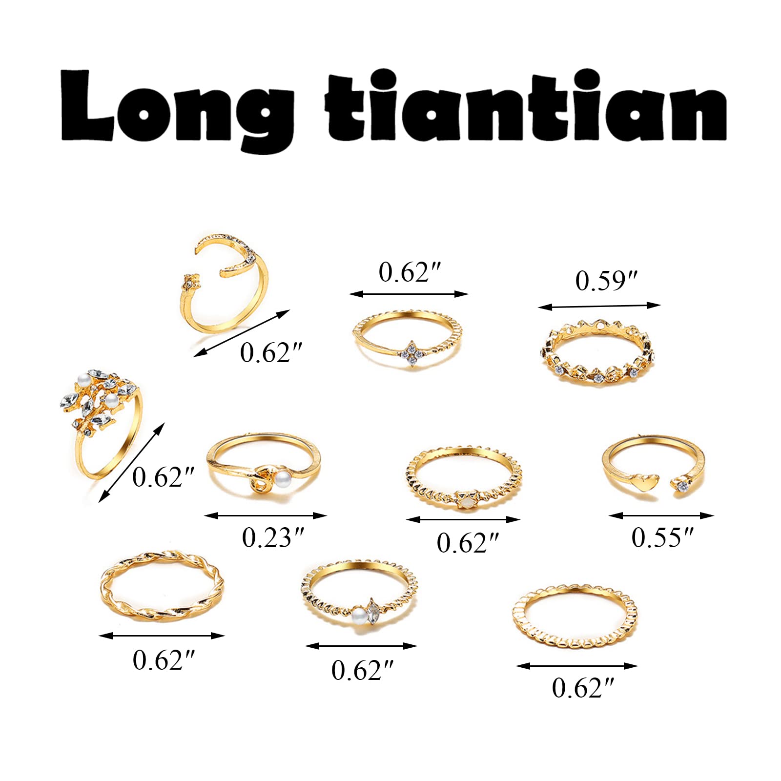 Long tiantian Gold Knuckle Rings for Women Non Tarnish Stackable Rings Boho Rings Set Stacking Midi Pinky Snake Wudu Nail Rings Aesthetic Rings Christmas Gifts Stocking Stuffers