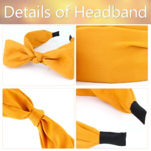 TOBATOBA Hairband, 6Pcs Big Bow Headbands for Women - Satin Silk Bowknot Retro Headband, Knotted Headband for Women Hair Accessories for Women Girls