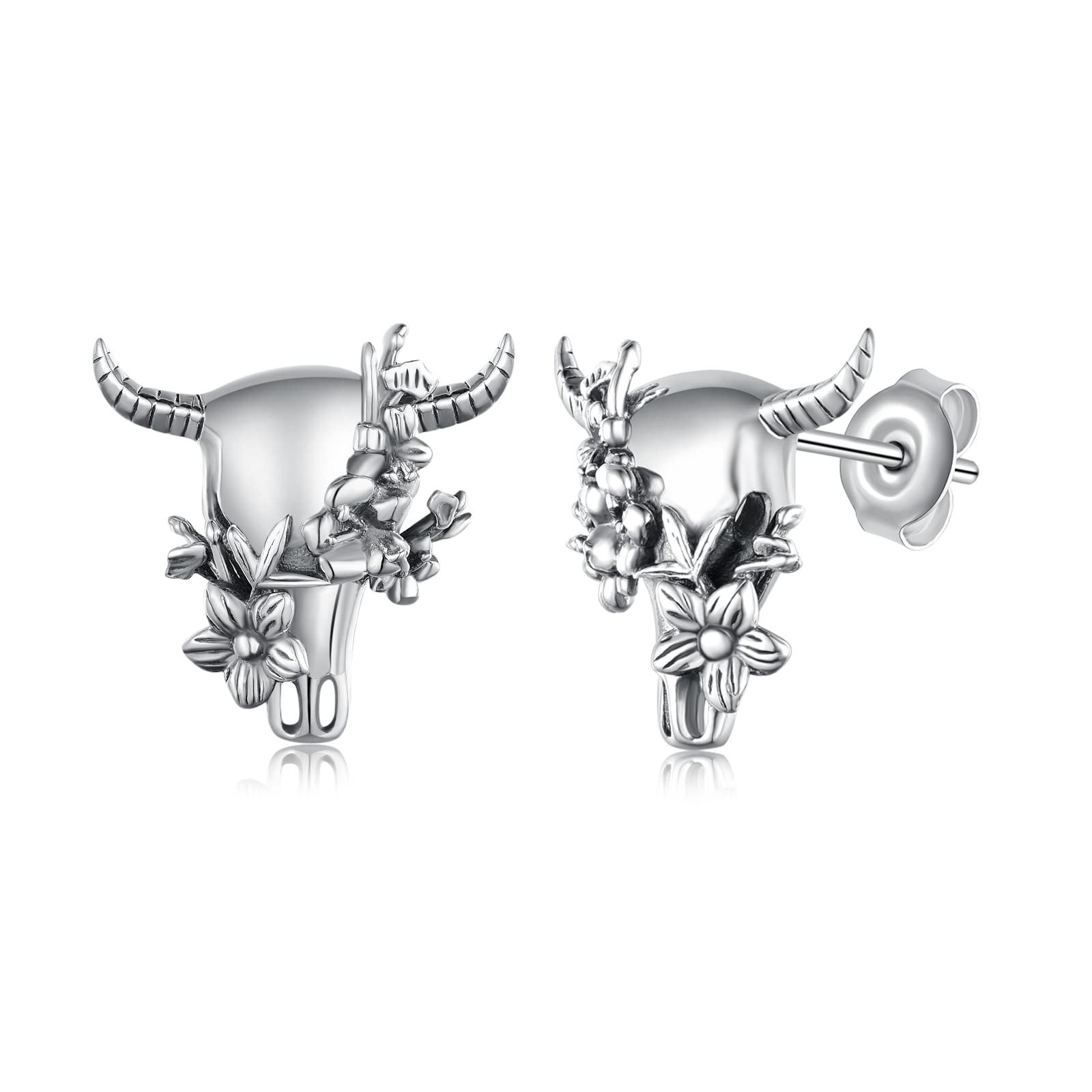 Western Earrings for Women 925 Sterling Silver Cow Earrings Vintage Western Jewelry for Women Cow Gifts