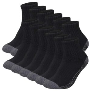 COOVAN Men's Athletic Ankle Socks 12 Pack Mens Cushion Comfort Casual Running Sock Size 13-15