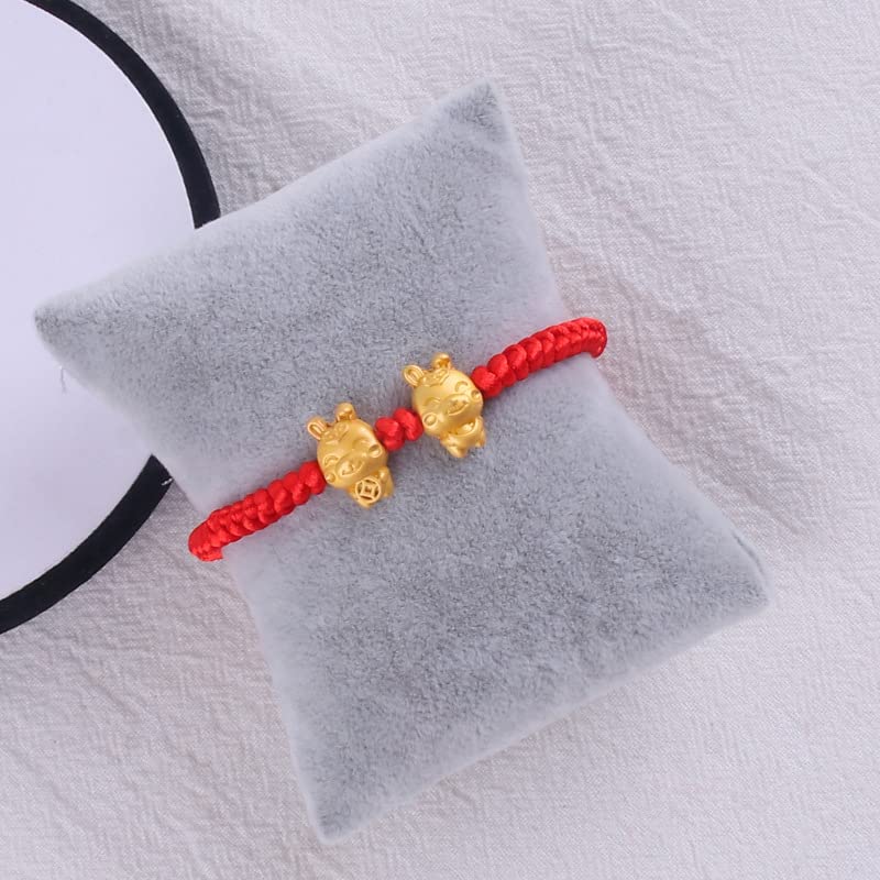 Fuqimanman2020 2023 Year of The Rabbit Red String Handwoven Adjustable Charm Bracelet Chinese Zodiac Bunny Animal Braided Good Prospects Blessing Lucky New Year Jewelry for Women Men-4pcs/Set