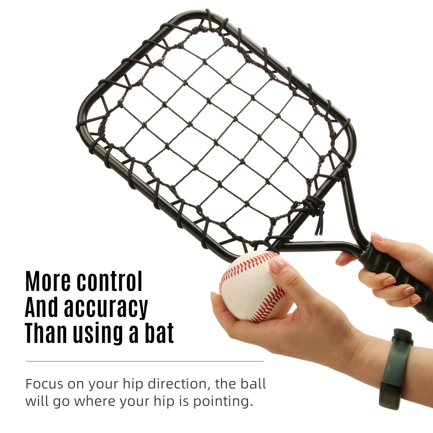 Baseball Fungo Racket, 12 oz Light Weight Pop Fly Trainer Much More Control and Accuracy Baseball Essentials for Parents and Coaches