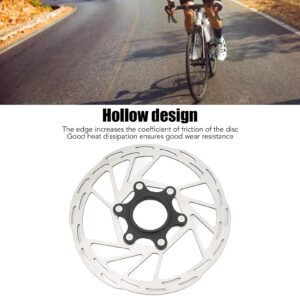 BuyWeek 160mm Bike Disc Brake Rotor, Central Lock Disc Brake Rotor Hollow Design Mountain Bike Disc Brake Rotor Accessories