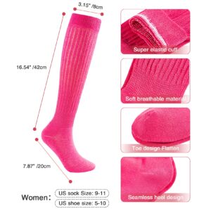 Century Star Crew Socks for Women Long Socks for Women Scrunchie Socks Super Soft Knee High Socks Womens Slouch Socks Knit Boot Socks Long Tube Socks Gray One Size