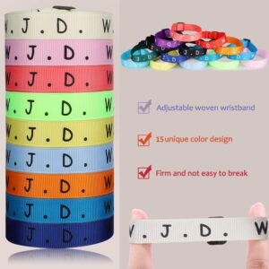 FUNRUN JEWELRY 30Pcs WWJD HWLF Bracelets What Would Jesus Do Woven Wristbands for Men Women Religious Christian W.W.J.D Bracelet for Fundraisers