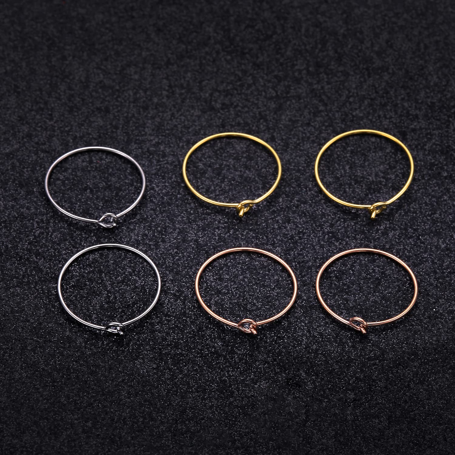 VOJO 3 Pairs G23 Titanium Thin Hoop Earrings for Women Hypoallergenic 20G Lobe Earrings Set (20G 18mm, 1 Pair Silver & 1 Pair Gold & 1 Pair Rose Gold)