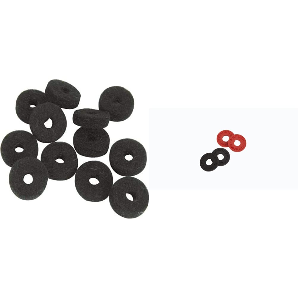 Fender Black Strap Button Felt Washers & Strap Blocks (2 Pair)