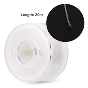 3 Rolls PVA Fishing Line, Tear Resistant Water Soluble White Bait Line Reel, Funnel System 20m Dissolving Fishing String Tape Tool Accessory, for Outdoor Fishing Accessory