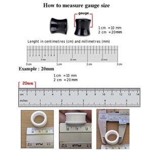 MoDTanOiz - Flesh tunnels 3/4 inch 20mm ear gauges plug tunnels gauge for ears silicone double flare screw on piercing 3/4 20mm