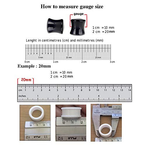 MoDTanOiz - Flesh tunnels 3/4 inch 20mm ear gauges plug tunnels gauge for ears silicone double flare screw on piercing 3/4 20mm