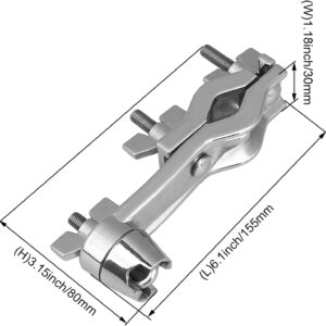 Jiayouy Cowbell Mounting Bracket with Steel Arm Rod Drum Set Holder Clamp Adjustable Mount for Percussion Cowbells, Jam Blocks, Tambourines