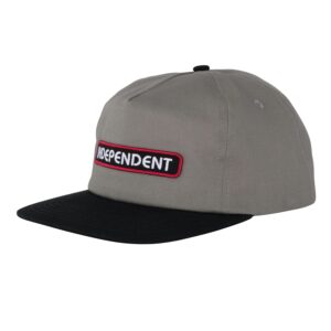 independent trucks hat b/c groundwork snapback grey/black