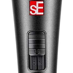 Briskdrop sE Electronics V7 Switch Supercardioid Dynamic Handheld Microphone - Bundle with 2 XLR Cables and 10 Cable Ties