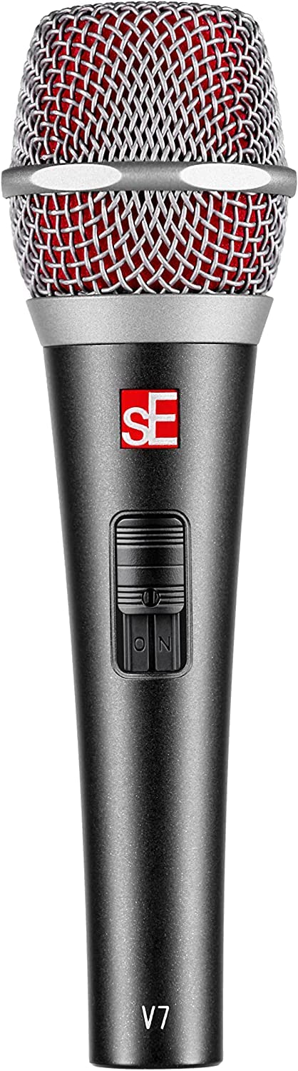 Briskdrop sE Electronics V7 Switch Supercardioid Dynamic Handheld Microphone - Bundle with 2 XLR Cables and 10 Cable Ties