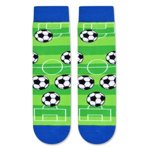 HAPPYPOP 7Th 8Th 9Th Birthday Gift Ideas For Boys - Kids Novelty Socks, Soccer Gifts For Kids Boys, Gifts For Soccer Lover, Kids Soccer Socks