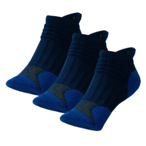 RunTechnology Performance Low-Cut Socks 3 Pack | Blue & Yellow | Medium