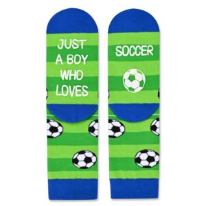 HAPPYPOP 7Th 8Th 9Th Birthday Gift Ideas For Boys - Kids Novelty Socks, Soccer Gifts For Kids Boys, Gifts For Soccer Lover, Kids Soccer Socks