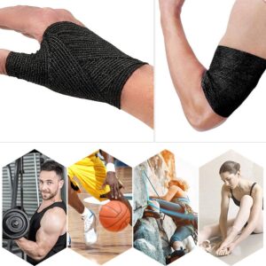 Self Adhesive Bandage Wrap Tattoo Grip Tape 2 inch x 5 Yards Cohesive Bandage Wrap Medical Wrap for Sports & First Aid, Elastic Self Sticking Bandage Tape Vet Wrap for Dogs（6PC