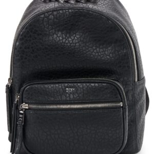 DKNY Women's Abby Backpack Bag, Black/Silver, Large