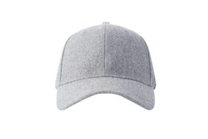 woolen baseball cap hat soft-structured winter ball cap adjustable warm hat winter cold resistant hat (light gray)