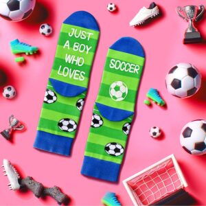 HAPPYPOP 7Th 8Th 9Th Birthday Gift Ideas For Boys - Kids Novelty Socks, Soccer Gifts For Kids Boys, Gifts For Soccer Lover, Kids Soccer Socks