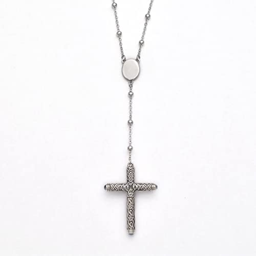 Sterling Silver .925 Solid Cruel Intention Cross Necklace Urn With Spoon