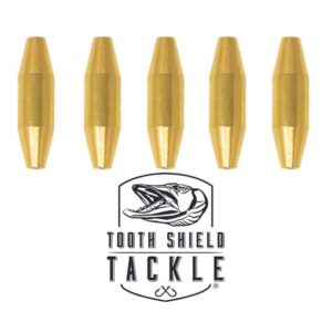 5 Pack Magnum Lure Body 1/2 oz. Musky Bucktail Lure Making Parts Muskie Pike Spinners Lures [Gold or Nickel] (Gold)