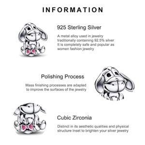 PANWOB Jewelry Elephant Charm for Women Bracelets Necklaces in 925 Sterling Silver,Mother's Day Birthday Christ