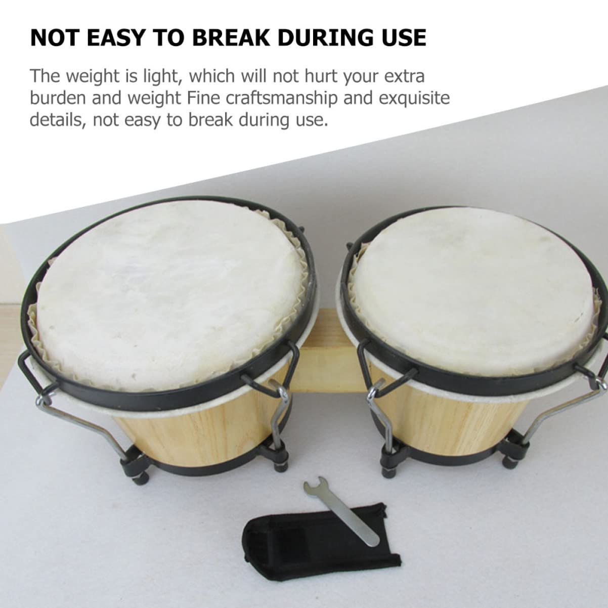 Milisten 2pcs Djembe Natural Replacements Skins Sound Cm Instrument Head Drum African Using for Convenient Lasting Accessory Round Replacements: Drums Goat Leather Heads Percussion