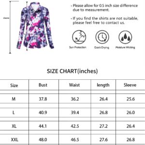 Tanst Sky SPF Shirts for Women Long Sleeve, Quarter Zip Pullover Yoga Jackets Fashion Ladies Workout Athletic Tops Running Hiking Activewear Tie Dye X-Large