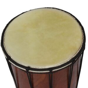 Milisten 2pcs Djembe Natural Replacements Skins Sound Cm Instrument Head Drum African Using for Convenient Lasting Accessory Round Replacements: Drums Goat Leather Heads Percussion