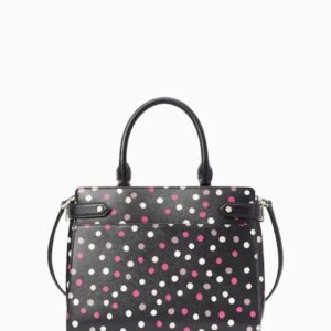 Kate Spade Staci Medium Satchel Glimmer Dot Glitter Shoulder Bag In Black Multi