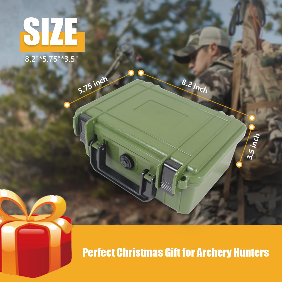 Wamlet Archery Broadhead Box Hunting Accessory Case Holds 28 Broadheads (Case Only) - Green