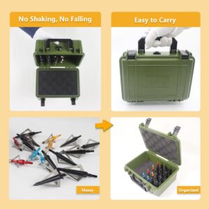 Wamlet Archery Broadhead Box Hunting Accessory Case Holds 28 Broadheads (Case Only) - Green