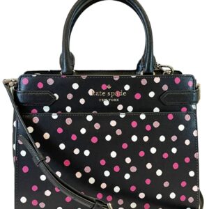 Kate Spade Staci Medium Satchel Glimmer Dot Glitter Shoulder Bag In Black Multi