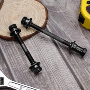 Moicstiy 1Pair Steel Axles Hollow Hub Shaft Black Quick Release Bike Axle Front and Rear Axle Kit for Mountain Bike (109/146mm, 2Pcs)