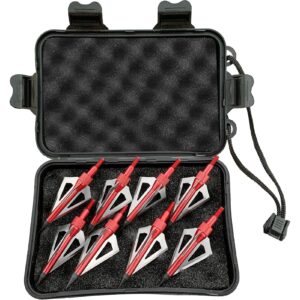 Fixed Blades Stainless Steel Hunting Broadheads 3 Blades (Pack of 12)，Arrow Tips with Standard Screw-in Head for Crossbow Compound Recurve Bow Bow Archery Hunting