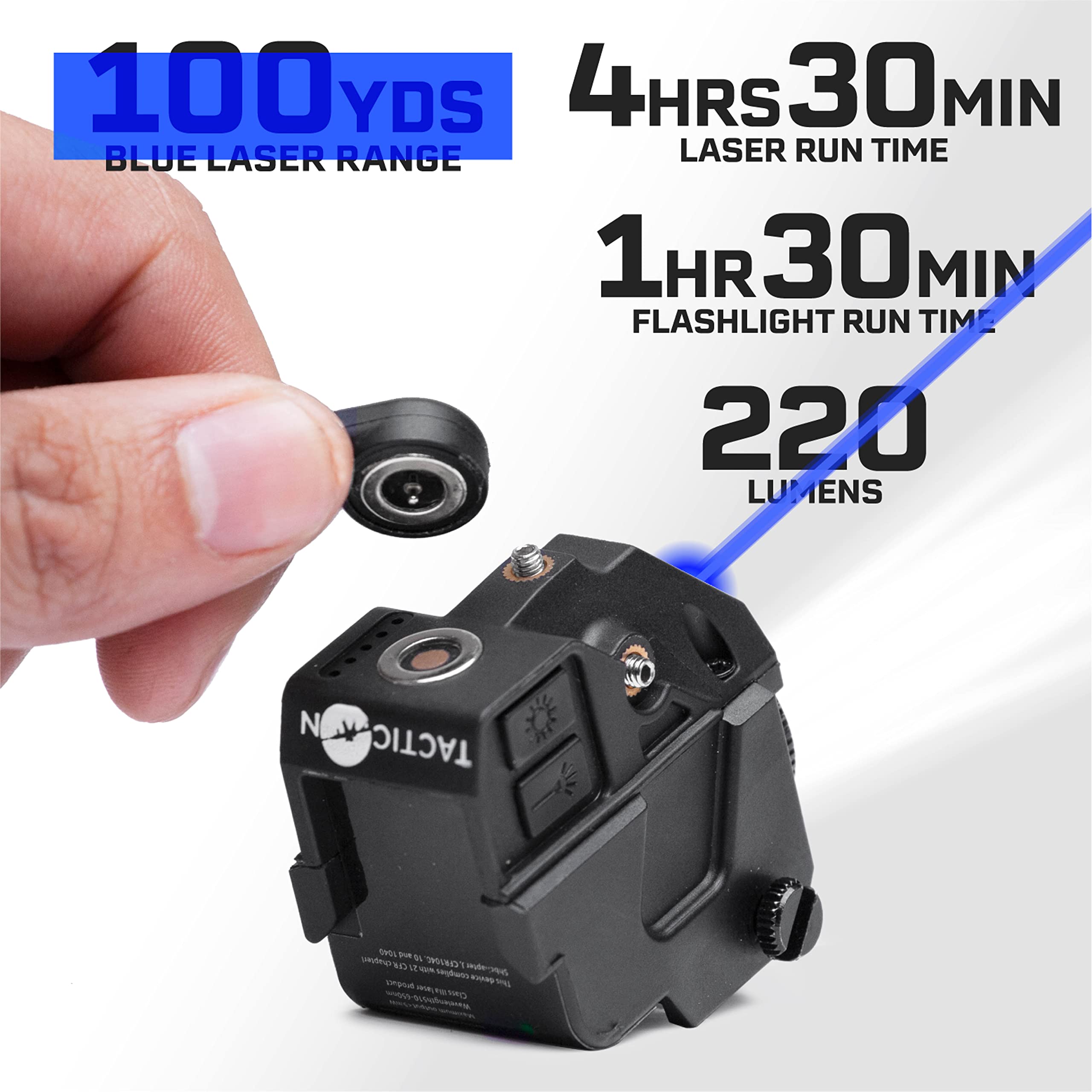 Firefly V2 Flashlight Laser Sight | Strobe Function | Combat Veteran Owned Company | Pistols | Rifles | 220 Lumens | Magnetic Charging | Laser Flashlight Combo for Handgun Pistol Hand Gun | Gun Light