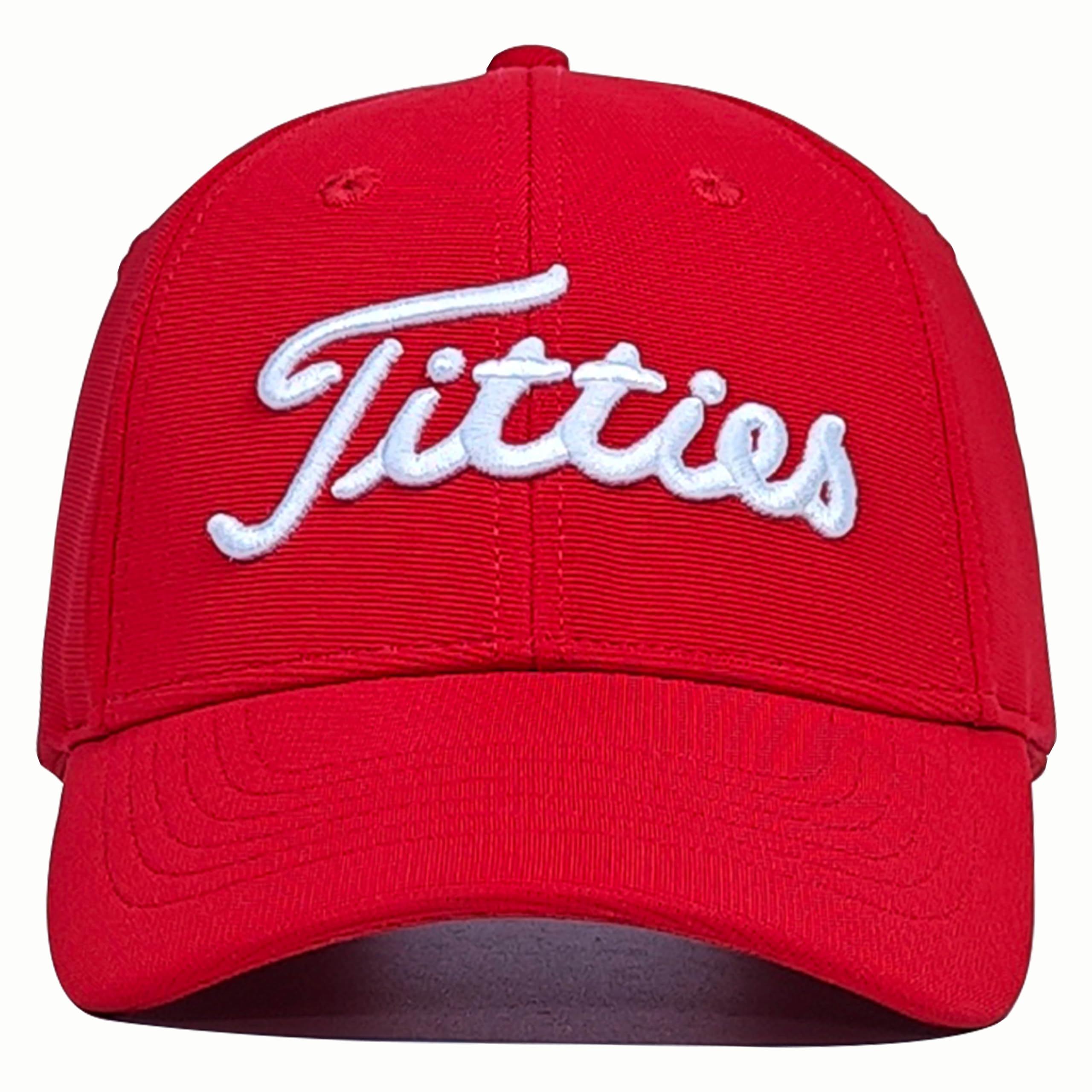 Bamveio Titties Hat Tittiess Golf Hats for Men Women,Funny Tittes Hat, Titliest Cap, Red and White