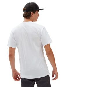 Vans Men's Short Sleeve T-Shirt, (Left Chest Logo) White, Size Medium