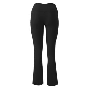 Lisapecia Flare Leggings for Women Buttery Soft Bell Bottom Bootcut Yoga Pants Crossover High Waisted Leggings Non See Through Full Length Tummy Control Athletic Workout Leggings(A-Black,Small)