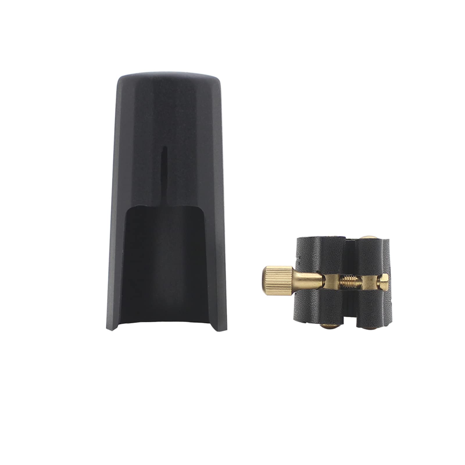 Bb Clarinet Leather Ligature and Plastic Clarinet Mouthpiece Cap Ligature Fastener Mouthpiece Cover for Clarinet